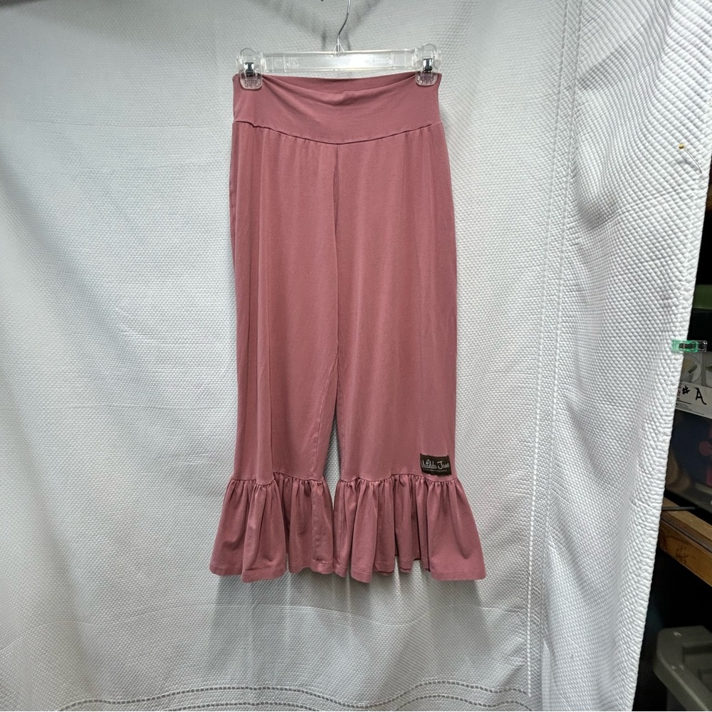 Matilda Jane Pink Leggings with Ruffled Hem Small 25” waist